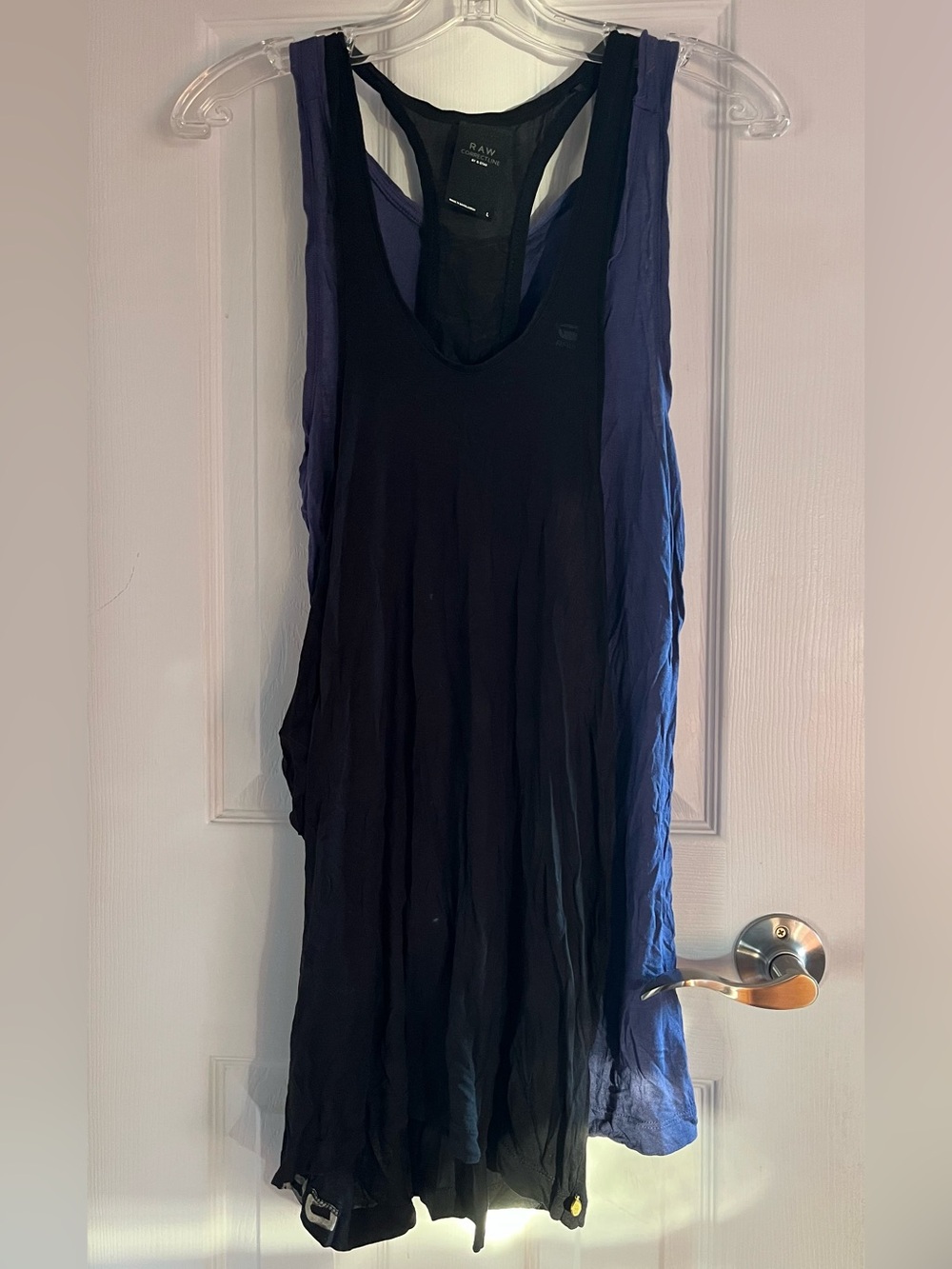 G-Star Raw Black Sleeveless Tank with Navy Lining